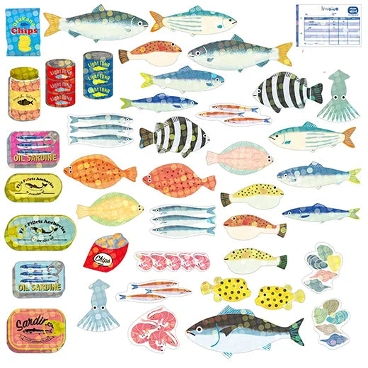 Paper Mint Fish Stickers