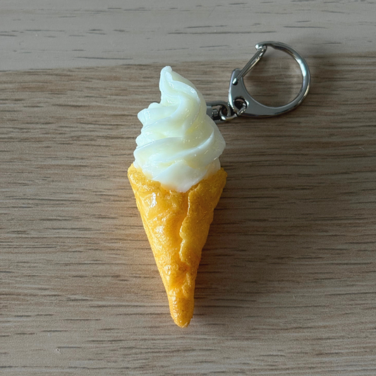 Ice cream cone keychain