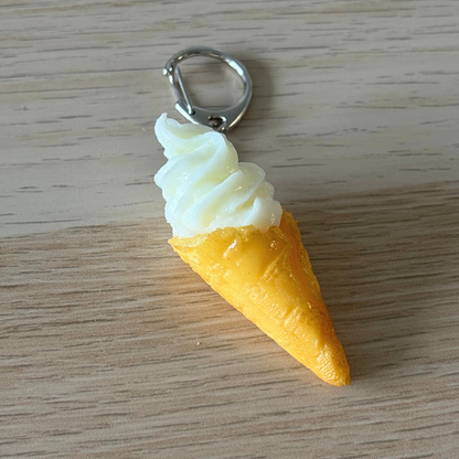 Ice cream cone keychain