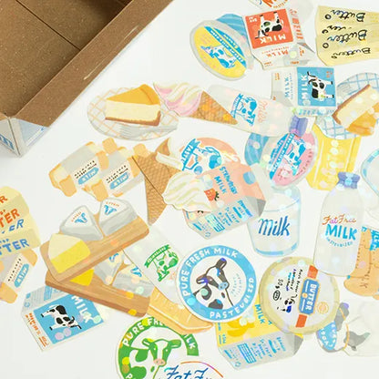 Paper Mint Dairy product Stickers