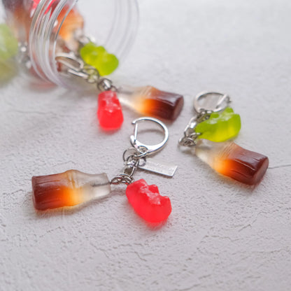 Cola & Gummy Keychain