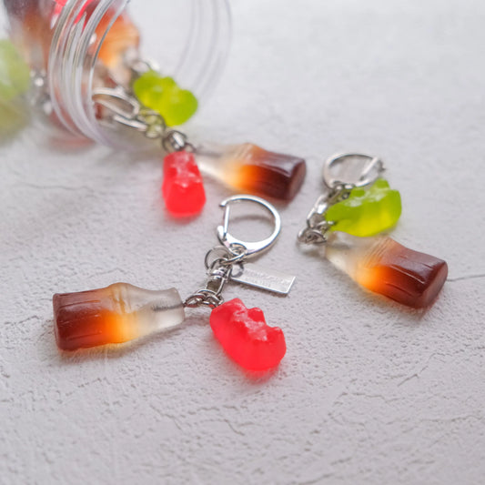 Cola & Gummy Keychain