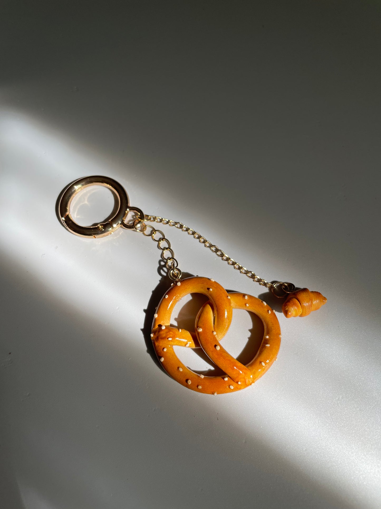 Pretzel & Croissant Keychain